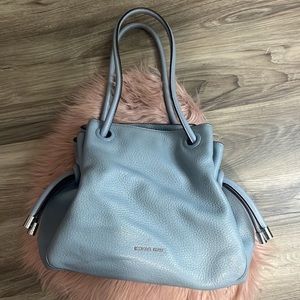 Michael Kors  Light Blue Leather Shoulder Bag.